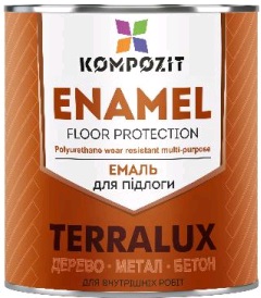 Емаль для підлоги TERRALUX, червоно-коричнева, 2,8 кг